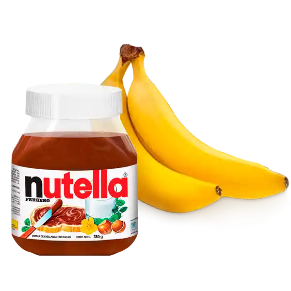 Nutella 350ml + 2 Bananos