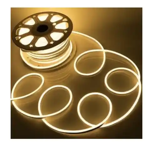 1mt Flexible Cable Luminoso Led + Conector 110v BLANCO CALIDO