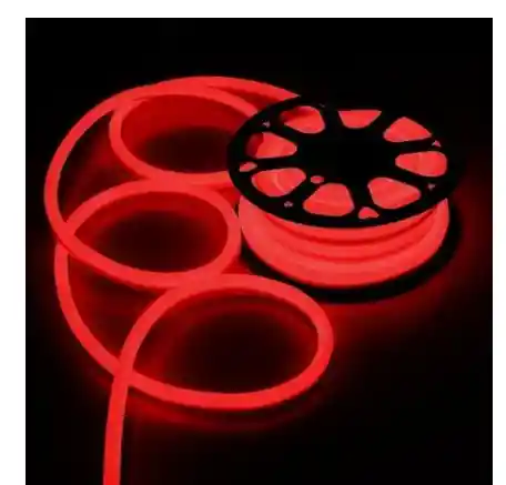 1mt Neon Flexible Cable Luminoso Led Flex + Conector 110v rojo