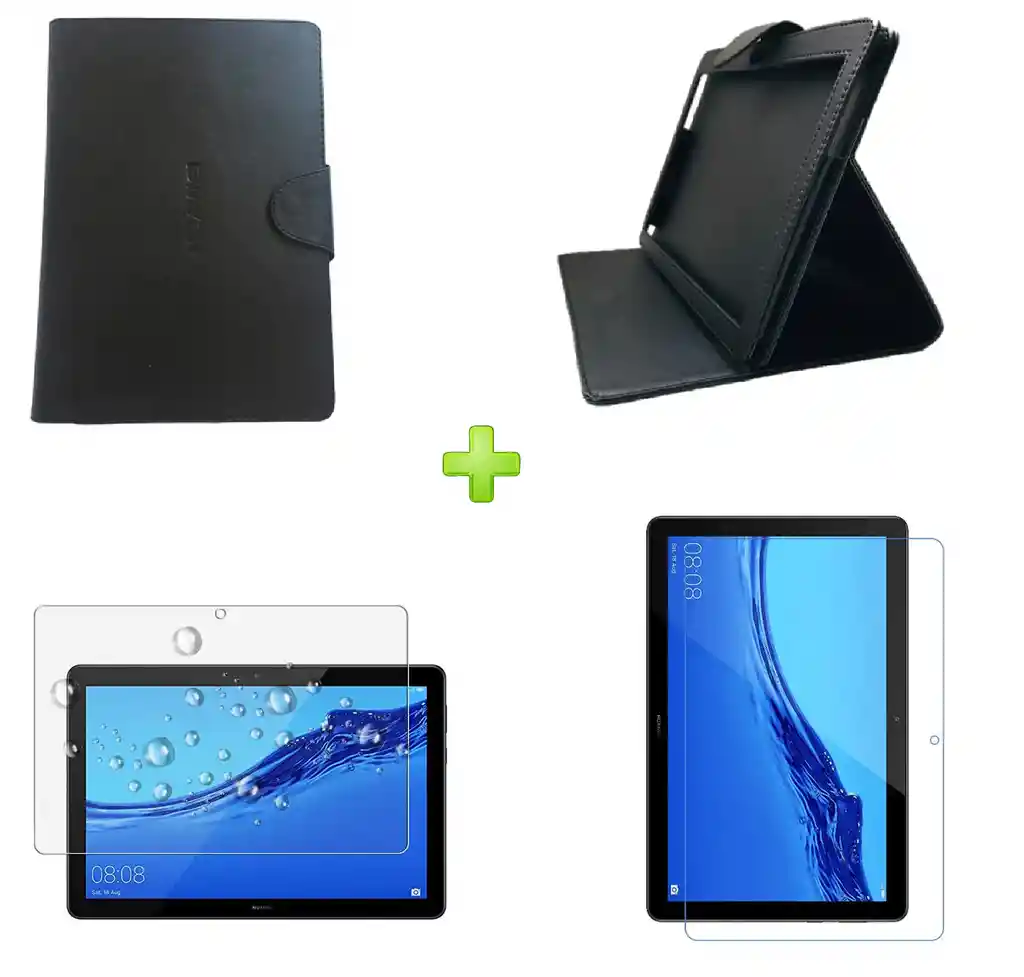 Huawei Estuche Para Tablet Mediapad T5 10.1 Negro + Vidrio