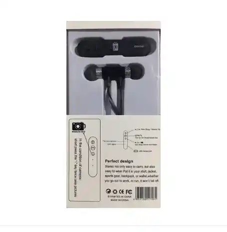 iPhoneAudifonos Bluetooth Auriculares Alta Fidelidad S6 Negro