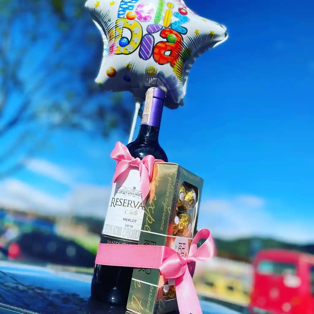  Combo Vino Y  Choc Olates 