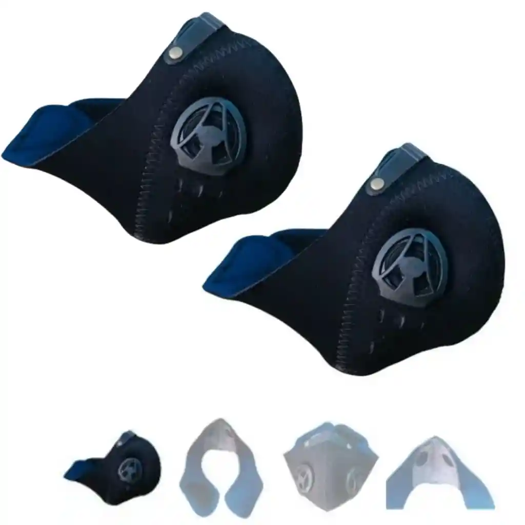 2x1 Tapabocas Deportivos tipo neopreno y ajuste en velcro.