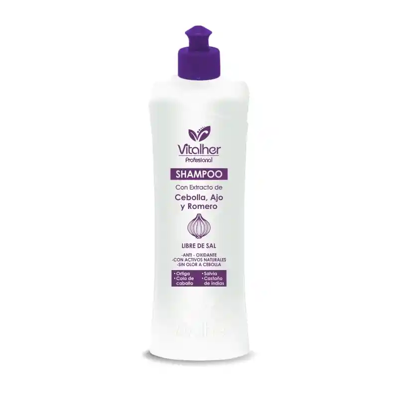 Shampoo con Extracto de Cebolla.Ajo y Romero