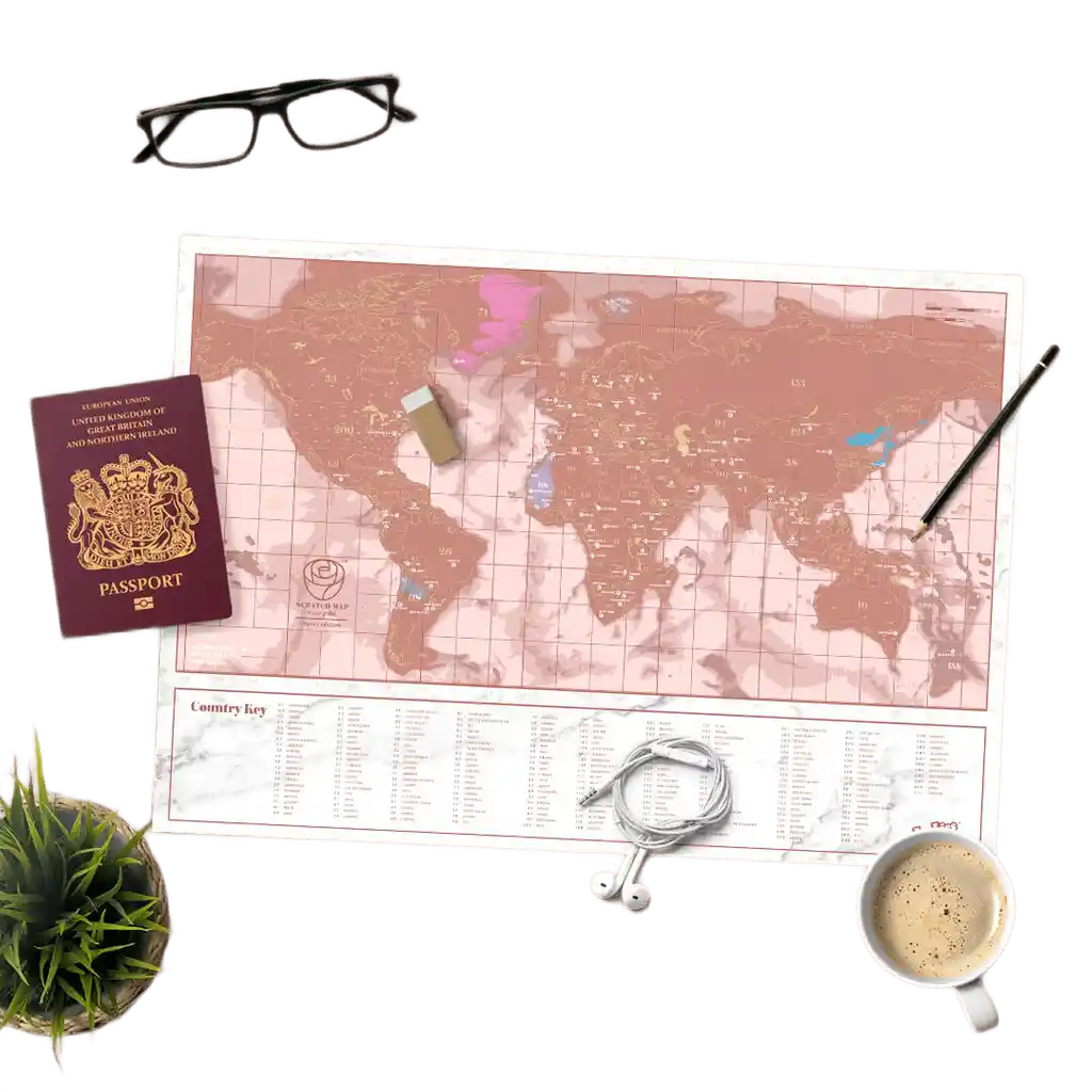 Mapa Scratch Rose Travel Edition