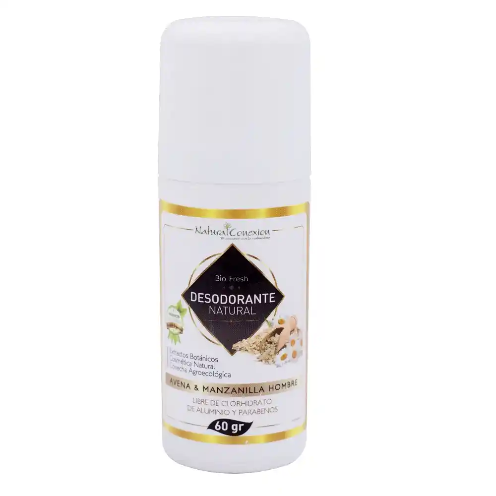 Desodorante Natural Para Hombre 24 Horas Protección *60 Grms