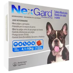 Nexgard Antiparasitario para Perro de 4 Kg a 10 Kg