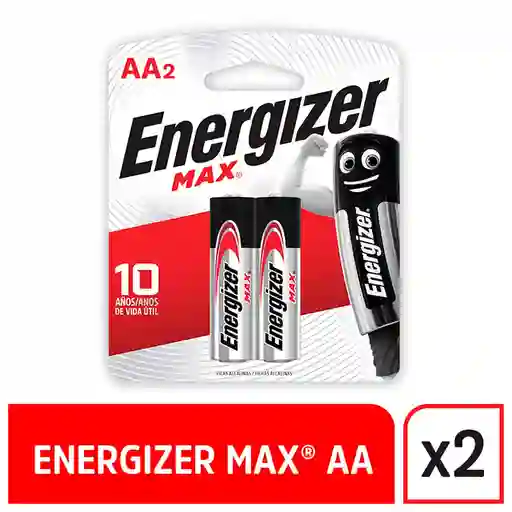 Energizer Pila Aa 2 Max Alcalinas