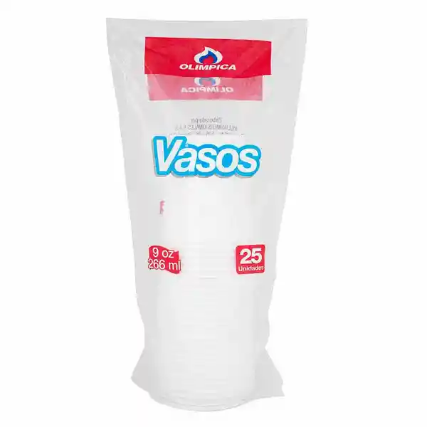 Olimpica Vaso Blanco 9 Oz