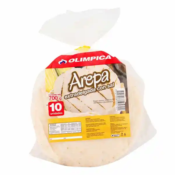 Olimpica Arepa Extra Delgada Con Sal