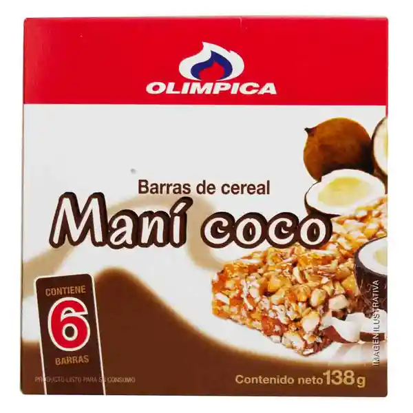 Olimpica Snack Cereal en Barra Con Coco