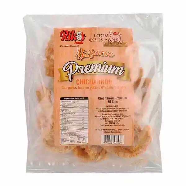 Rikos Pasaboca Chicharrón Premiun Bbq