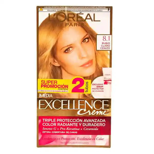  Tinte Capilar Exc Ellence  Tono 8.1 + Oxigenta 