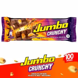 Crunchy Jumbo Chocolatina Con Mani Hojuela De Maiz Y Macadamia