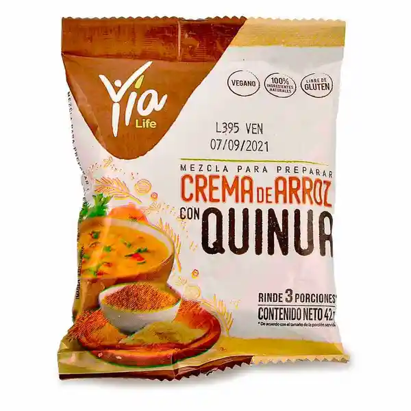 Yia Life Crema de Arroz con Quinua