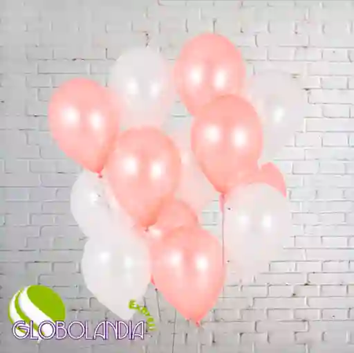 GLOBOS 10 SURTIDOS ORO ROSA 11 (DESINFLADOS)