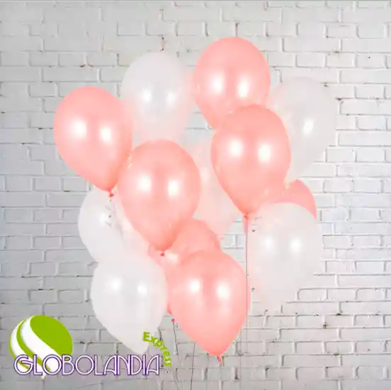 GLOBOS 10 SURTIDOS ORO ROSA 11 (DESINFLADOS)