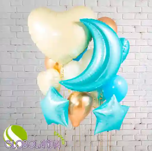 GLOBOS AMAZING BOUQUET SWEET BLUE