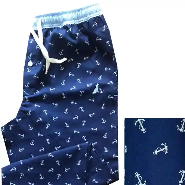 Pantalón de pijama anclas azul oscuro