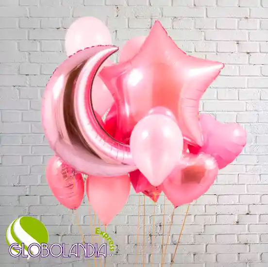 GLOBOS AMAZING BOUQUET PINK