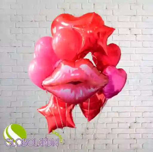 GLOBOS AMAZING BOUQUET BESOS DE AMOR