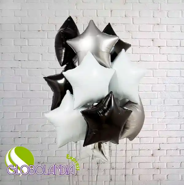 GLOBOS BUNCH BOUQUET FOIL GLAMOUR STAR (DESINFLADO)