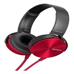 Sony Audífonos Diadema 450 Mdr-Xb450 Cable (Color Azul-Rojo)