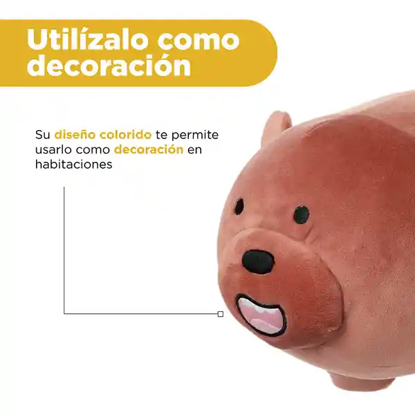 Peluche Grizzly de la Serie we Bare Bears Miniso