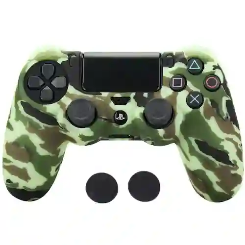 Ps4 Central Gamer Forro Protector Control Verde + Café + Negro