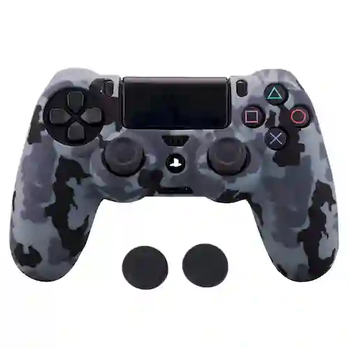 Ps4 Central Gamer Forro Protector Control Gris + Negro