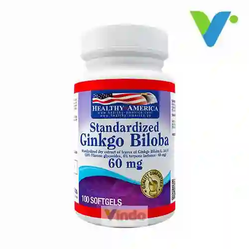 Ginkgo Biloba 60mg 100 softgels Healthy America