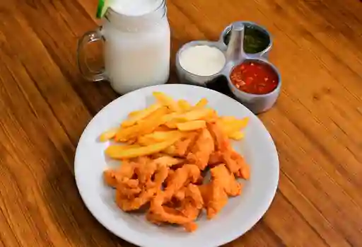 Nuggets con Papas Francesas