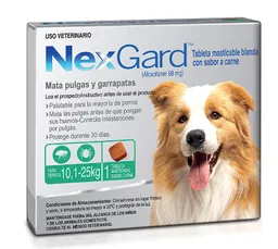 Nexgard Antipulgas Para Perro de 10 a 25 Kg 1 Tableta