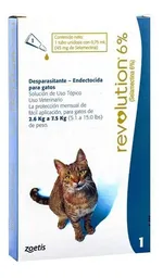 Revolution Desparasitante 6% Para Gatos de 2.6 - 7.5 Kg 0.75 mL