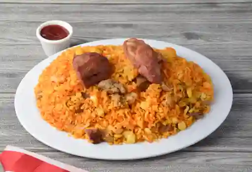 Arroz Paisa Carnes Ahumadas para Dos