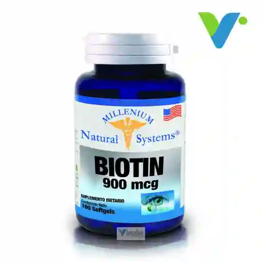 Millenium Biotina 900 Mcg 100 Softgel Natural Systems