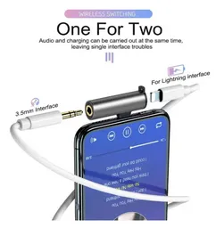 Iphone Adaptador Convertidor Dual 2 En 1 Carga Y Audio Cable