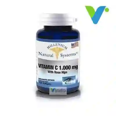 Vitamina C 1000mg 100 Soft Rose Hips Natural Systems