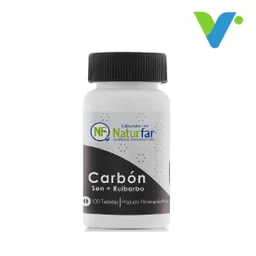 NATURFAR Carbon Vegetal + Sen + Ruibarbo 100 Tab Laboratorios