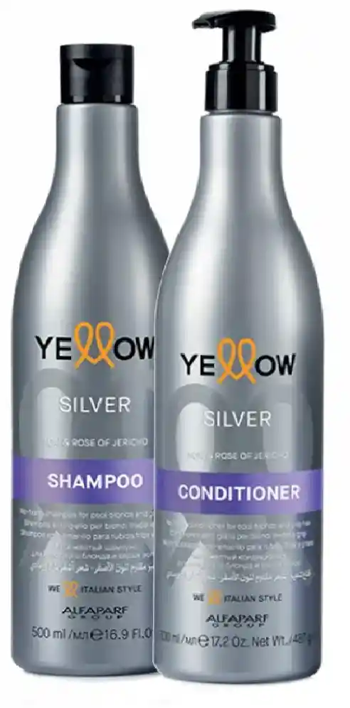 Kit de Alfaparf silver yellow Shampoo + Acondicionador