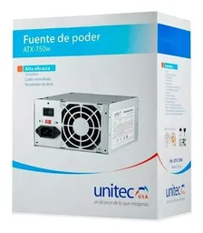 Unitec Fuente De Poder Atx-750W Para Pc 750W Cable 20-24