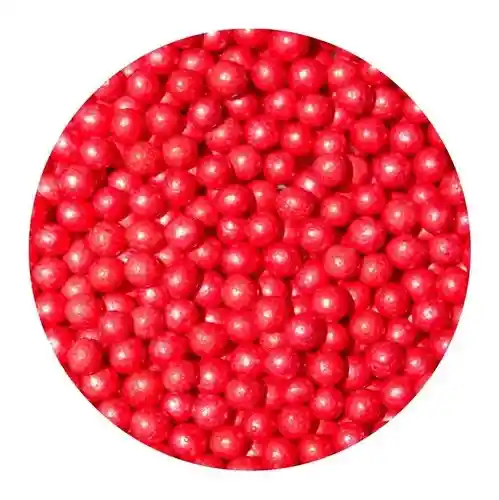 Perlas N4 color Rojo x 125grs