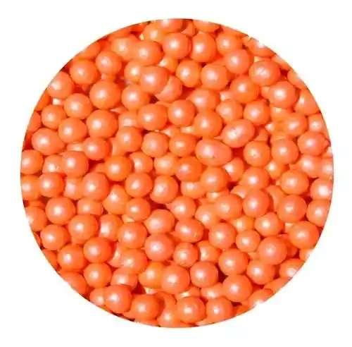 Perlas N4 color Naranja x 125grs