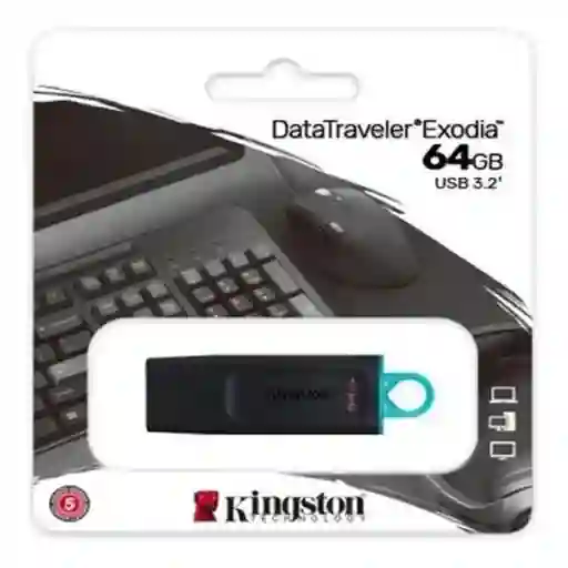 Kingston Memoria Usb 3.2 64gb Datatraveler Exodia