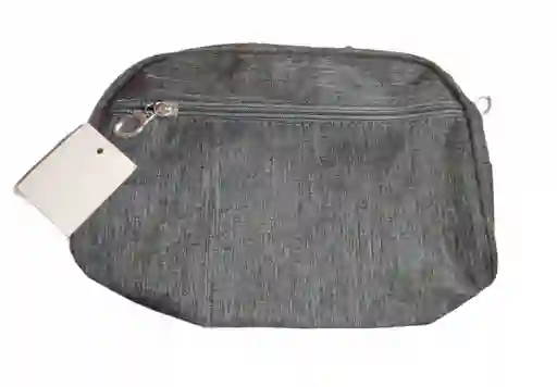 COSMETIQUERA SEMICIRCULAR GRANDE COLOR GRIS