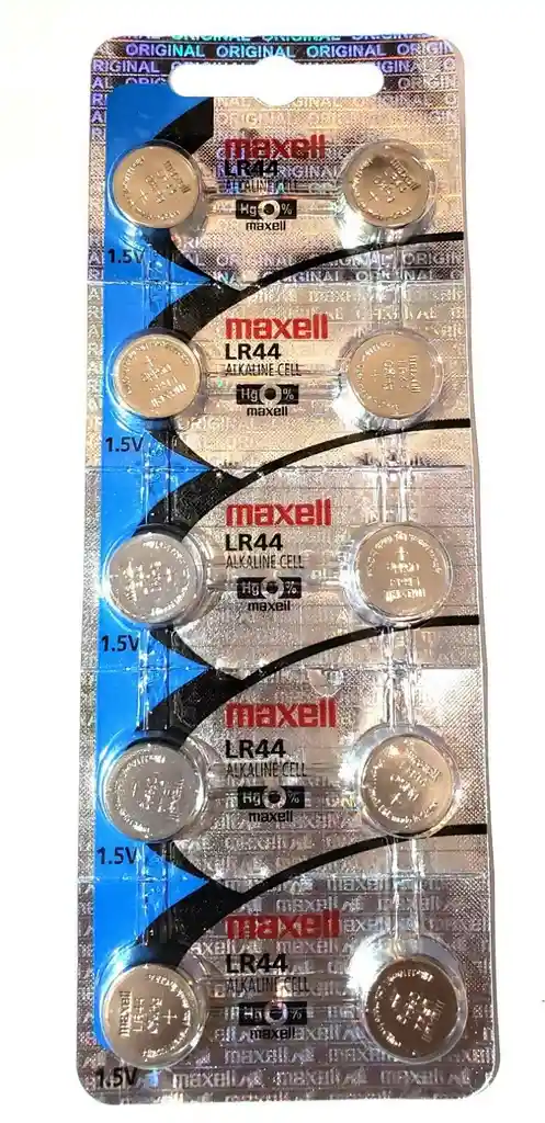 Maxell 10 Baterías Pila Lr44 Original Litio. 1.5v. Pack X 10