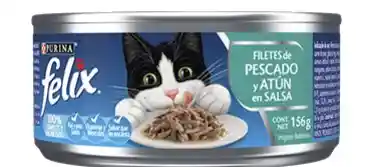 Felix Alimento Para Gato Filetes de Pescado y Atún 156 g