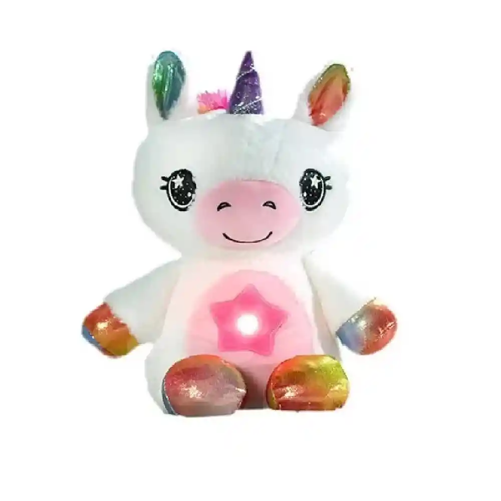 Peluche Luminoso Proyector De Estrellas Star Belly Blanco