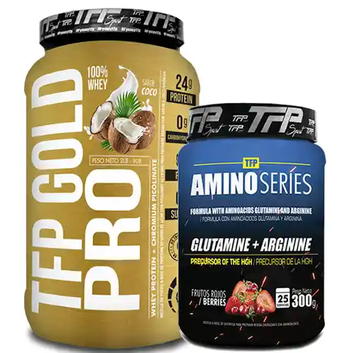 tfp sport kit suplemento Proteina gold pro coco + amino series