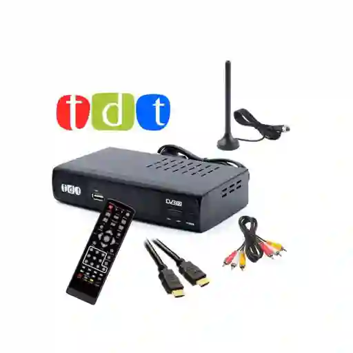 Tdt Decodificador Dv3T2 Hdmi Usb Rga Coaxial Tv Fm